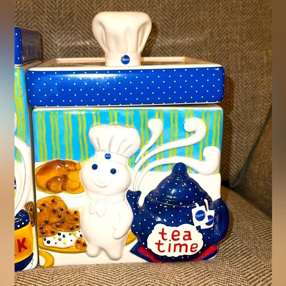 VTG The Pillsbury Doughboy/Danbury Mint 2000 Complete Canister Set Collection - Picture 7 of 15